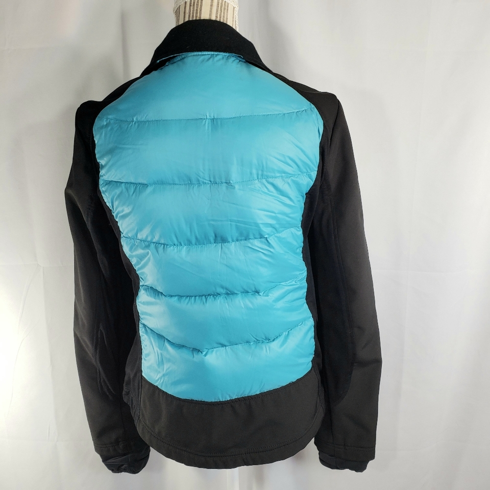 Halifax Traders Aqua & Black Down Puffer Jacket Size Medium - Picture 4 of 9